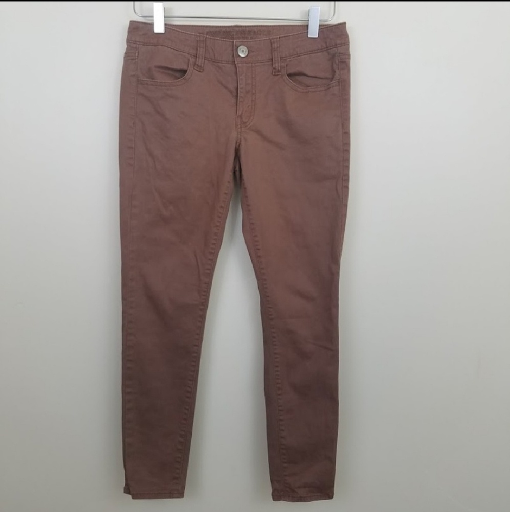 American Eagle 4 Short Brown Skinny Jean leggings